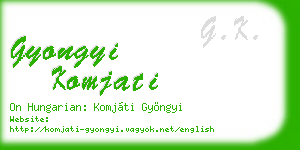 gyongyi komjati business card
